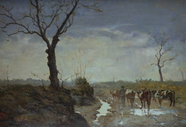 ELENA MARISALDI FALCO Santo Stefano Belbo (CN) 1901 - 1986 Torino : Dintorni di Betlemme (Chivasso) 1937  - Asta Dipinti - Associazione Nazionale - Case d'Asta italiane