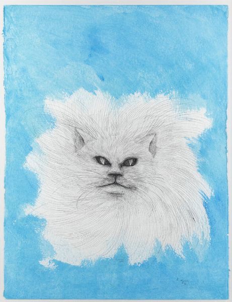 ENRICO COLOMBOTTO ROSSO Torino 1925 - 2013 Casale Monferrato (AL) : Gatto  - Asta Dipinti - Associazione Nazionale - Case d'Asta italiane