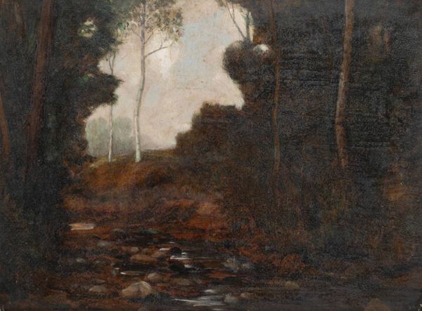 GIOVANNI ROVERO Mongardino (AT) 1885 - 1971 Noli (SV) : Paesaggio 1930 ca  - Asta Dipinti - Associazione Nazionale - Case d'Asta italiane