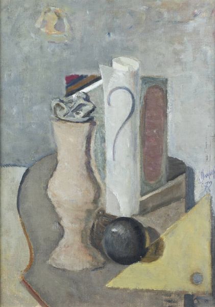 GIUSEPPE MANFREDI Serravezza di Lucca (LU) 1934 -Montecatini 1987 (PT) : Natura morta 1972  - Asta Dipinti - Associazione Nazionale - Case d'Asta italiane