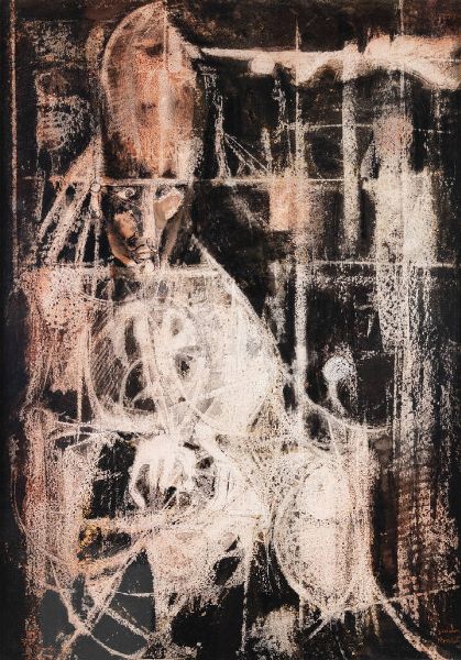 DEDALO MONTALI Cagliari 1909 - 2001 Rodello (TO) : Vescovo  - Asta Dipinti - Associazione Nazionale - Case d'Asta italiane