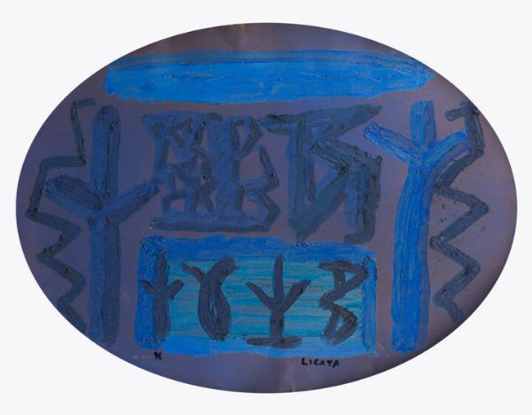 RICCARDO LICATA Torino 1929 - 2014 Venezia : Senza titolo 1996  - Asta Dipinti - Associazione Nazionale - Case d'Asta italiane