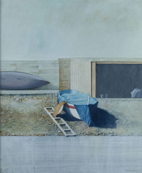 GIOVANNI MACCIOTTA Torino 1927 - 1993 Coassolo (TO) : Barche  - Asta Dipinti - Associazione Nazionale - Case d'Asta italiane