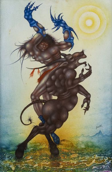 ANTONIO CANNATA Militello (CT) 1945 : Mitologia 1975  - Asta Dipinti - Associazione Nazionale - Case d'Asta italiane