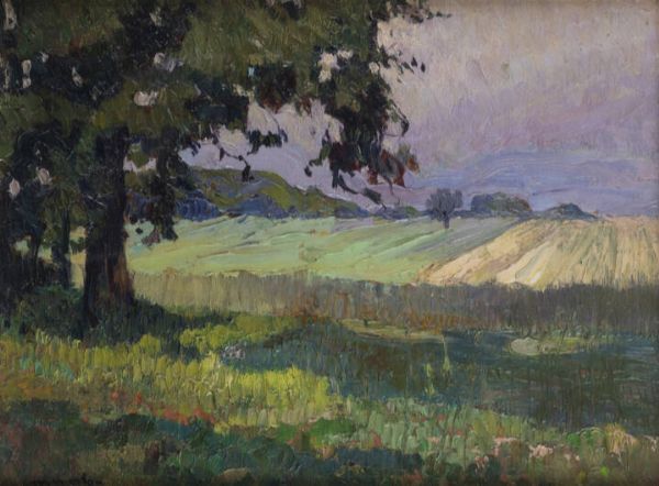 METELLO MERLO Milano 1886 - 1964 Torino : Paesaggio rurale  - Asta Dipinti - Associazione Nazionale - Case d'Asta italiane