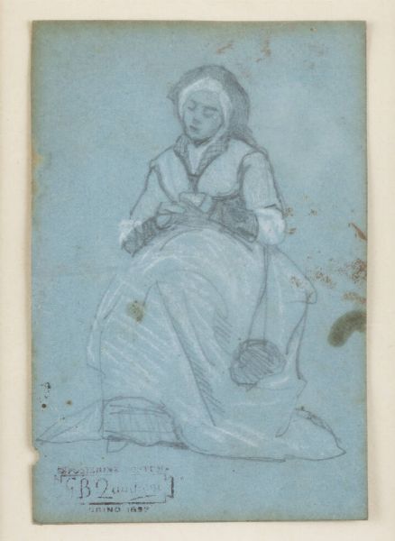GIOVANNI BATTISTA QUADRONE Mondov (CN) 1844 - 1898 Torino : Ritratto di fanciulla  - Asta Dipinti - Associazione Nazionale - Case d'Asta italiane