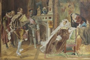 ALBERTO ROSSI Torino 1858 - 1936 - Scene di corte