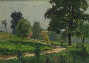 FRANCESCO MENNYEY Torino 1889 - 1950 - Paesaggio in collina