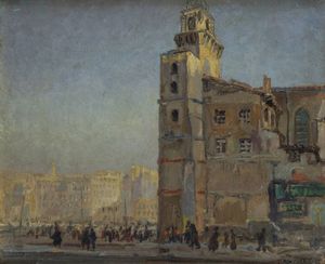 FRANCESCO MENNYEY Torino 1889 - 1950 - Ricordo di maggio-Parigi