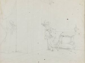 GIOVANNI BATTISTA QUADRONE Mondov (CN) 1844 - 1898 Torino - Scena galante