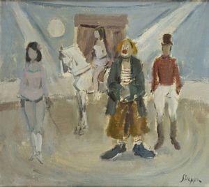 LEONARDO STROPPA Torino 1900 - 1991 - Personaggi del circo