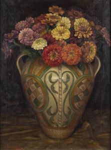 STEFANO BENECH Savona 1884 - 1978 - Vaso di fiori 1925