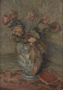 PITTORE ANONIMO - Vaso di fiori XX secolo