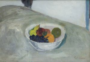 GIOSUE' CALIERNO Caserta 1897 - 1968 Pietra Ligure (SV) - Vaso con frutta