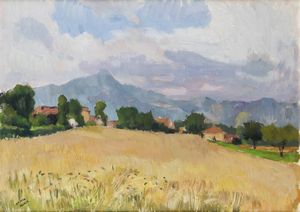 TEONESTO DEABATE Torino 1898 - 1981 - Campo di grano