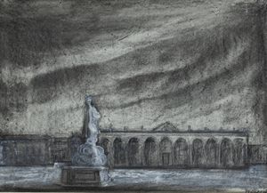 ETTORE OLIVERO PISTOLETTO Gravere (TO) 1898 - 1981 Sanremo (IM) - Biella-Monumento a Mos 31/12-12/1/1961