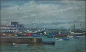 PIETRO BOYER XX secolo - Il porto