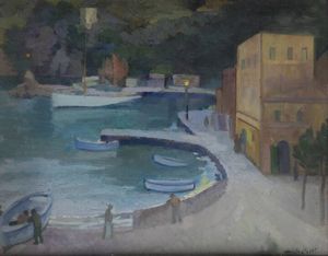 MARIO MICHELETTI Balzola Monferrato (AL) 1892 - 1975 Torino - Porticciolo