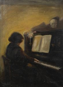 PITTORE ANONIMO - Lezione di piano