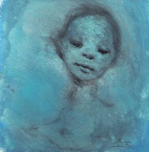 ENRICO COLOMBOTTO ROSSO Torino 1925 - 2013 Casale Monferrato (AL) - Volto turchese