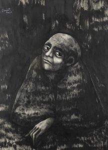 ENRICO COLOMBOTTO ROSSO Torino 1925 - 2013 Casale Monferrato (AL) - Figura scura