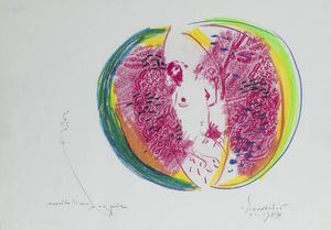 LUCIANO PROVERBIO Alessandria 1936 - 2009 Torino - Nascita di una anguria dicembre 1989