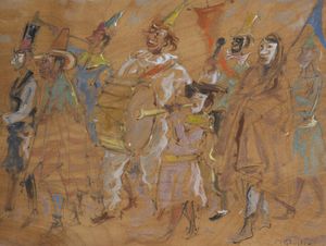 MASSIMO QUAGLINO Refrancore (AT) 1899 - 1982 Torino - Circensi