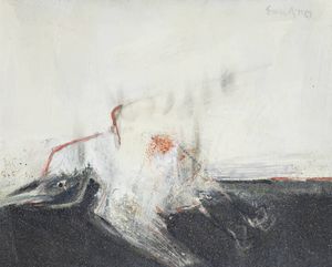 FERNANDO EANDI Torino 1926 - 2018 - Gabbiano ucciso sulla spiaggia 1969