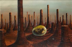 WALTHER JERVOLINO Bondeno (Fe) 1944 - 2012 San Mauro Torinese (To) - Paesaggio distopico