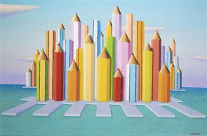 ANTONIO BENCICH Biella 1949 - Isola metropolitana 2017