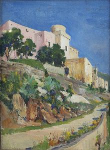 GIOVANNI COLMO Torino 1867 - 1947 - Paesaggio collinare 29/9/1934