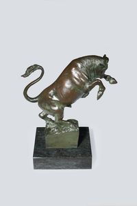 MICHELANGELO MONTI Milano 1875 - 1946 Torino - Toro rampante 1930-1933