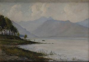 GIOVANNI COLMO Torino 1867 - 1947 - Lago di Avigliana 13/5/38