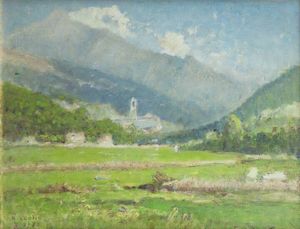 ROBERTO LEONE Tronzano (VC) 1891-1975 Torino - Piana di Breno 9-9-1973