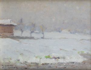 ROBERTO LEONE Tronzano (VC) 1891-1975 Torino - Inverno 8-1-1971