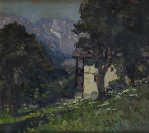 METELLO MERLO Milano 1886 - 1964 Torino - Campagna Pian Bausan. Ala-Mattino agosto 1930