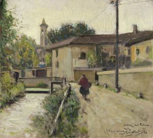 VENANZIO ZOLLA Colchester (Regno Unito) 1880 - 1961 Torino - Strada del Fortino 1954