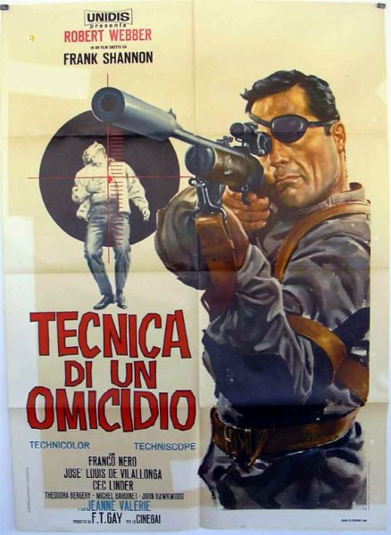 A.N.I. (autore non identificato) : Tecnica di un omicidio  - Asta Bozzetti Cinematografici   - Associazione Nazionale - Case d'Asta italiane