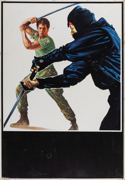 A.N.I. (autore non identificato) : Guerriero americano  - Asta Bozzetti Cinematografici   - Associazione Nazionale - Case d'Asta italiane