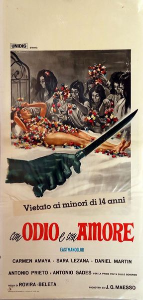 Marcello Colizzi : Con odio e con amore  - Asta Bozzetti Cinematografici   - Associazione Nazionale - Case d'Asta italiane