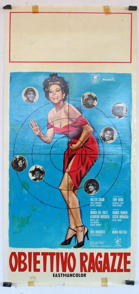 Manno (Dante Manno) : Obiettivo ragazze  - Asta Bozzetti Cinematografici   - Associazione Nazionale - Case d'Asta italiane