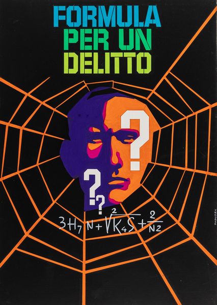 Michelangelo Papuzza : Formula per un delitto  - Asta Bozzetti Cinematografici   - Associazione Nazionale - Case d'Asta italiane