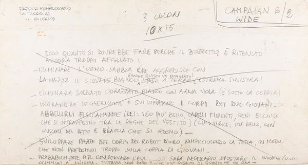 Michelangelo Papuzza : Guerre stellari  - Asta Bozzetti Cinematografici   - Associazione Nazionale - Case d'Asta italiane