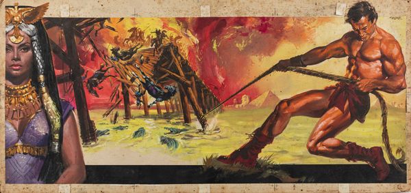 Giuliano Nistri : Maciste nella Valle dei Re  - Asta Bozzetti Cinematografici   - Associazione Nazionale - Case d'Asta italiane