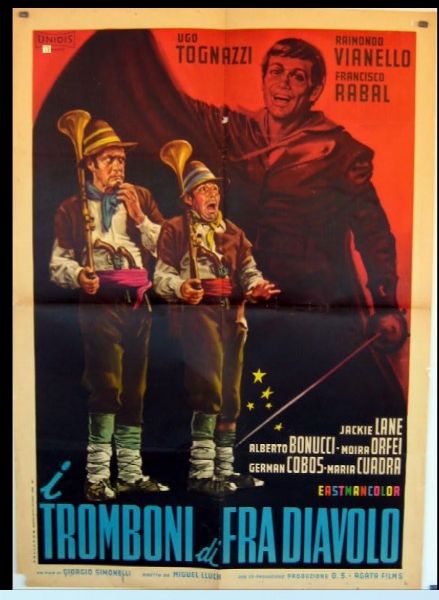 A.N.I. (autore non identificato) : I tromboni di Fra' Diavolo  - Asta Bozzetti Cinematografici   - Associazione Nazionale - Case d'Asta italiane