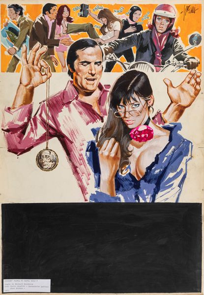 Symeoni (Sandro Simeoni) : Perch mamma ti manda solo?  - Asta Bozzetti Cinematografici   - Associazione Nazionale - Case d'Asta italiane