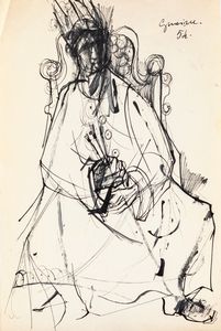 Piero Guccione - Studio di figura 1954