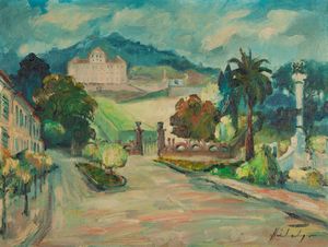 Leonardo M. Hidalgo - Veduta di Villa Aldobrandini a Frascati