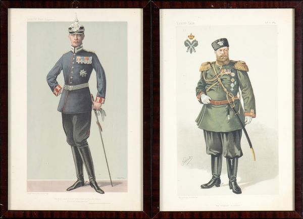 lotto di due stampe raffigurante lo zar Alessandro III ed il Kronprinz Guglielmo  - Asta Militaria, Medaglie e Ordini Cavallereschi - Associazione Nazionale - Case d'Asta italiane