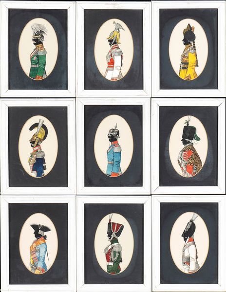 Lotto nove silhouettes  - Asta Militaria, Medaglie e Ordini Cavallereschi - Associazione Nazionale - Case d'Asta italiane